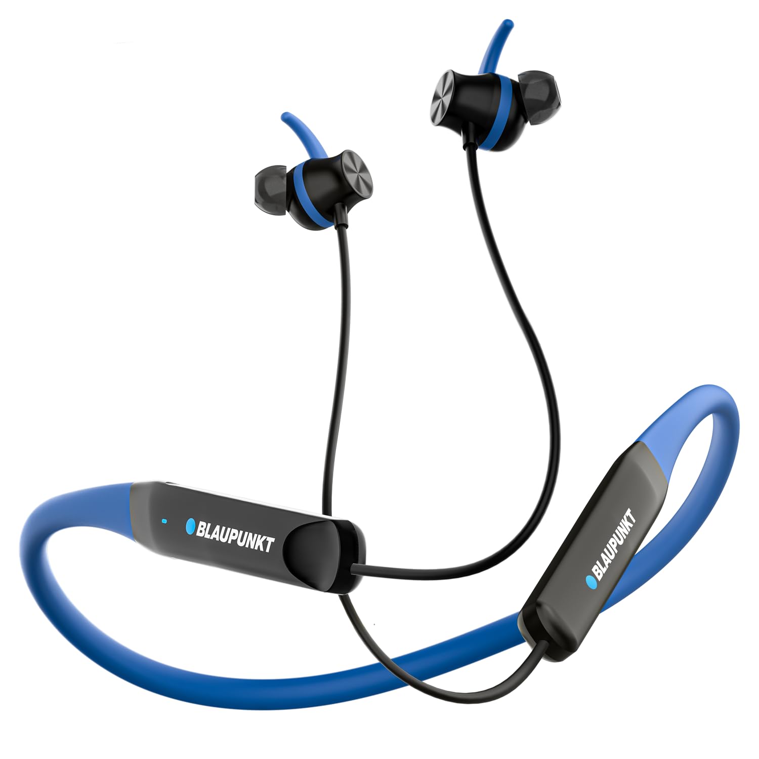 BLAUPUNKT BE120 Touch Wireless in-Ear Neckband with Touch for On-Off (Volume Control On The Phone) Premium Style, No Need to Charge for & Days, 40 Hrs Playtime (Blue)