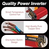 2000W Inverter 12V/24V to 220V, Pure Sine Wave Inverter 12V Power Inverter with Type C, USB, Socket Car Adapter, Bekasa Car Power Inverter for Vehicles with Digital Display for Travel, Camping, RV - Image 5