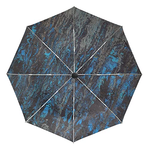 Parapluie automatique pliable art bleu coupe-vent protection UV