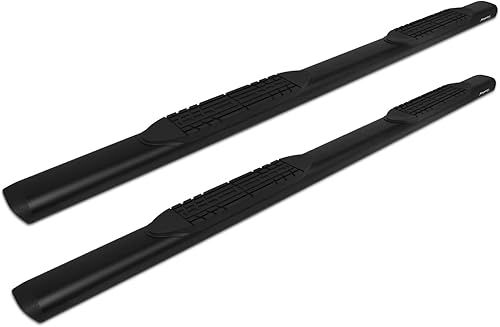 Raptor Series Estribos escalones de 5 pulgadas de aluminio negro de estilo ovalado compatibles con Tundra Crew Max Cab 2022-2025