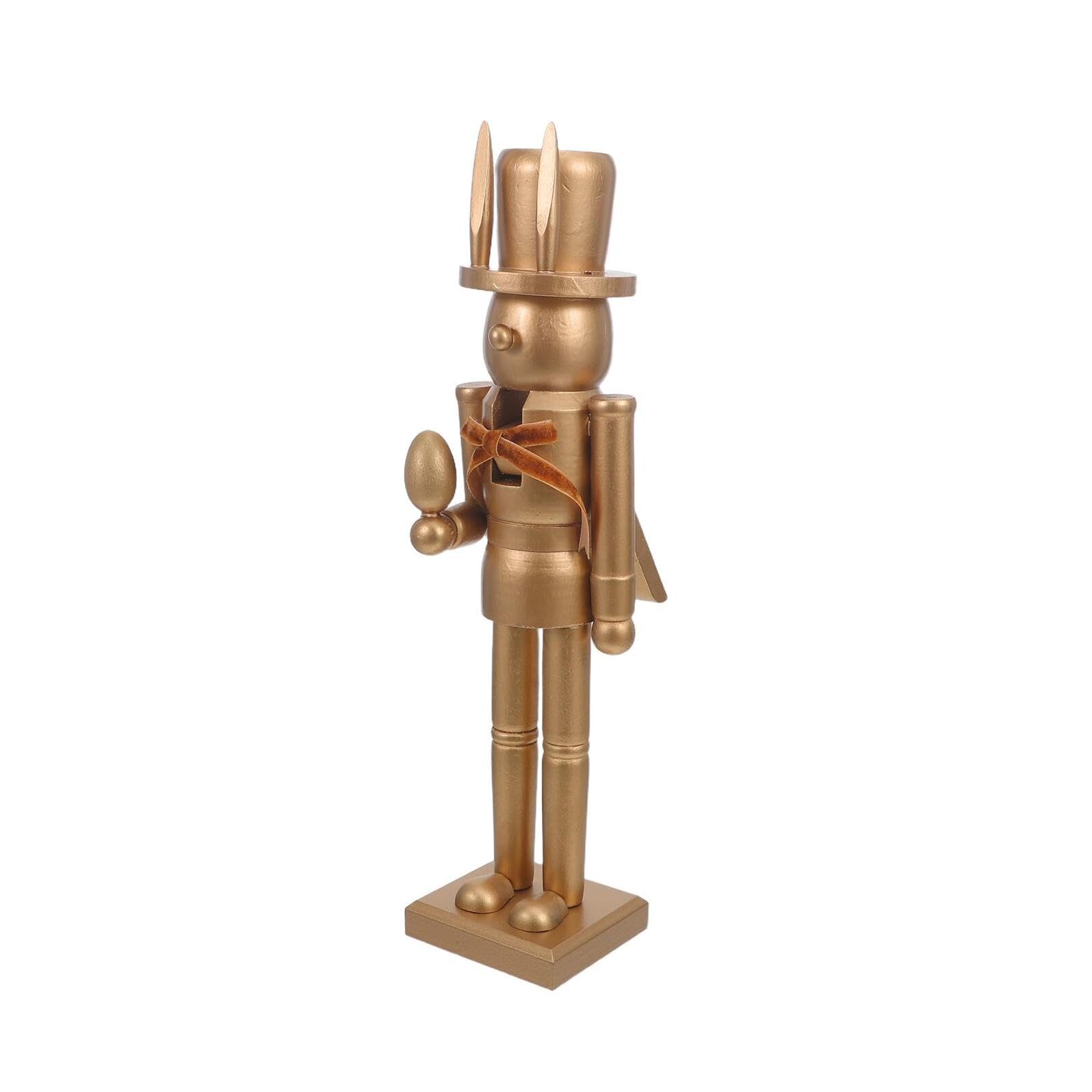 Ornement de Décoration Saisonnière haut de gamme : Lapin Casse-Noisette 38,5 cm