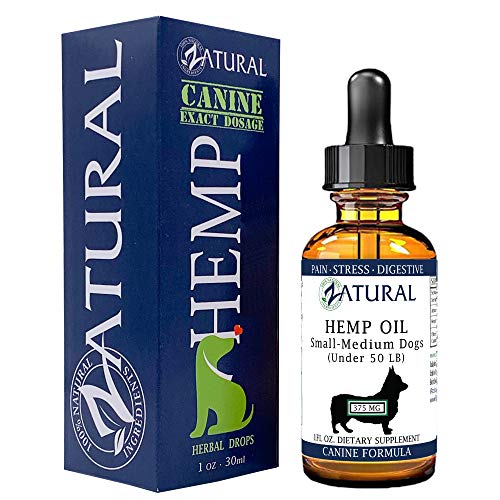 Hemp Oil for Dogs - Hemp Seed Oil - All Natural Support for Joints, Stress, Anxiety, and More (375mg)