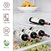 EZ COZY Wine Rack, 4 Tier Water Bottle Organizer for Cabinet, Stackable Clear Wine Holder for Pantry, Refrigerator, Countertop Organization (12 Bottles)