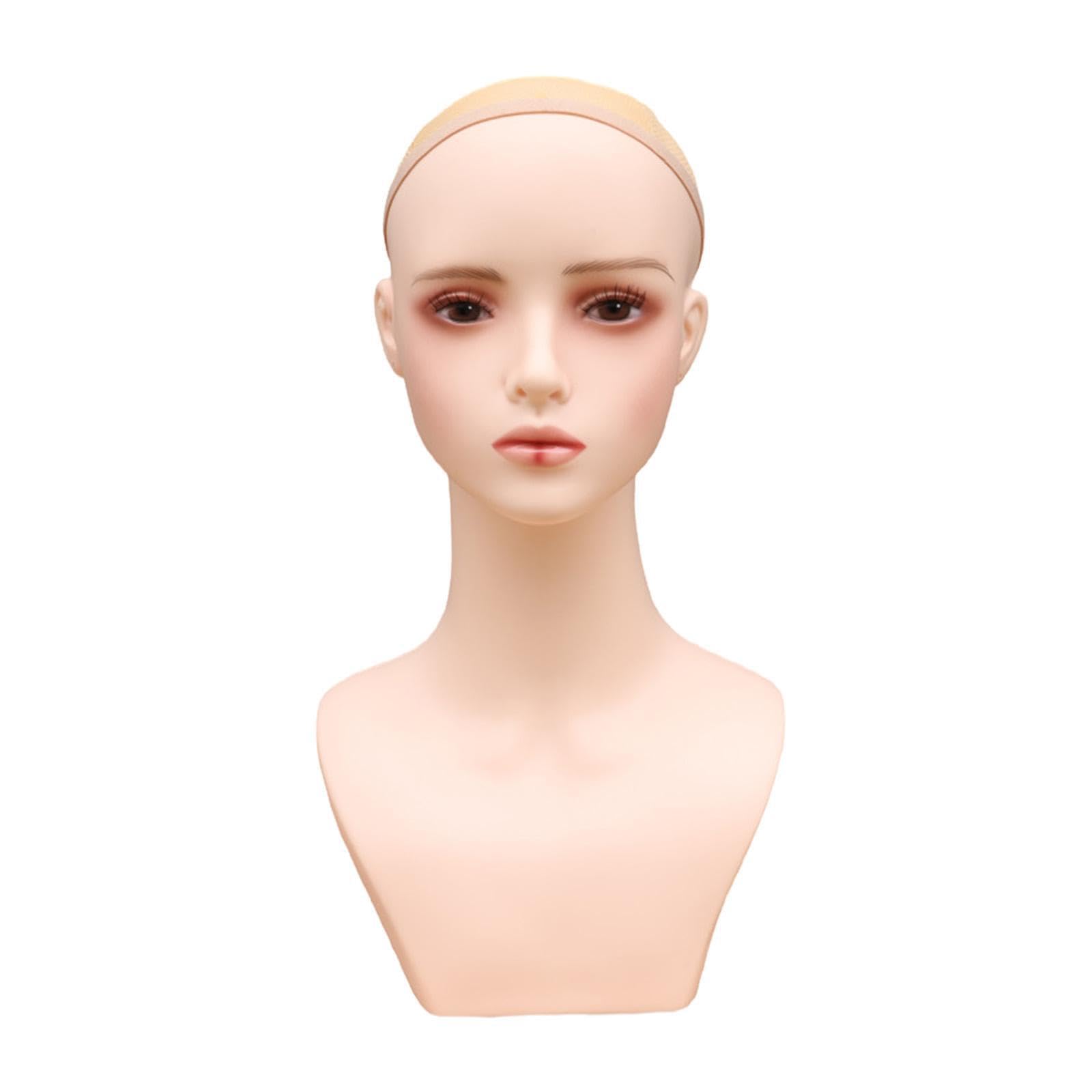 Manichino multiuso con testa di parrucca, leggero e robusto, espositore portatile per acconciature a casa, modello di espositore con testa di