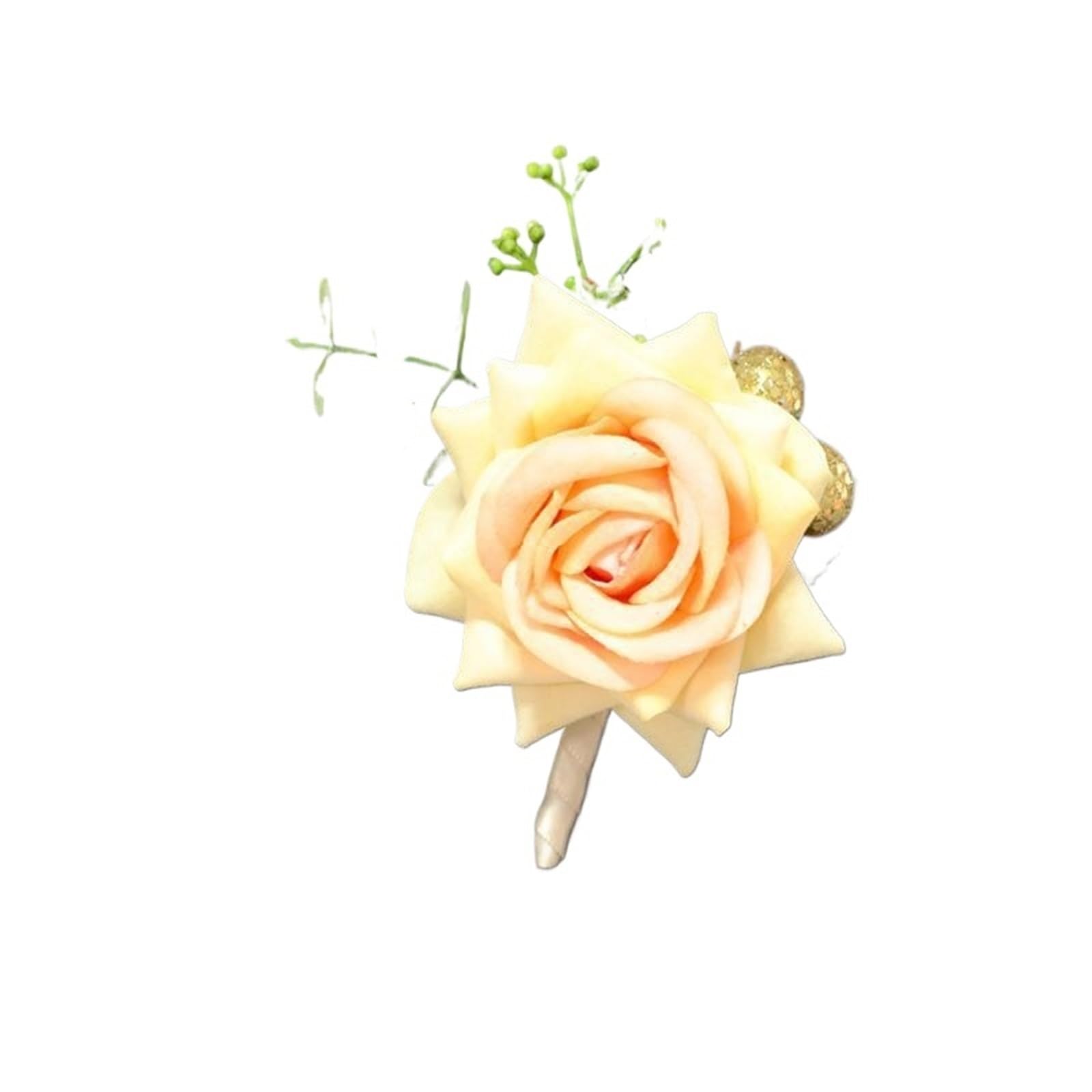 HIFRQVVC Rose Corsage Bracelet, Wedding Corsage Boutonniere Wrist Groom Pins Multicolor Simulation Rose(D)