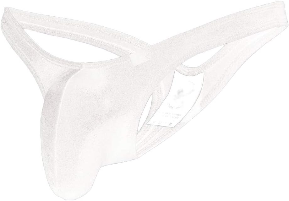 MYZAMens Polyester Spandex Half Coverage Thong Underwear Brief