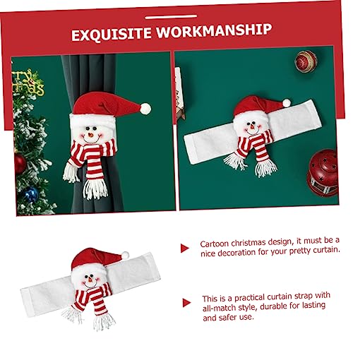 Cortinas navideñas decoradas con abrazaderas de dibujos animados para el hogar 4