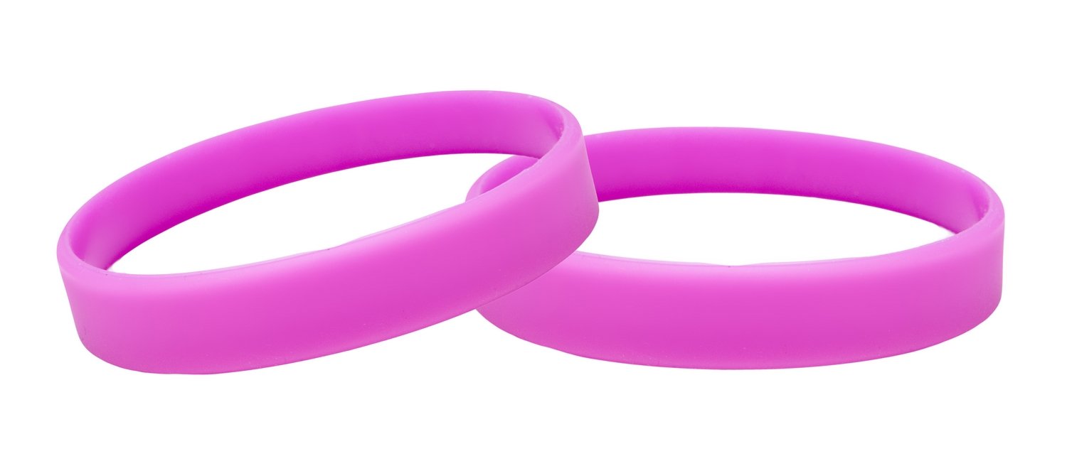 Silicone Wristbands Adult 10 Pack Magenta, Grand