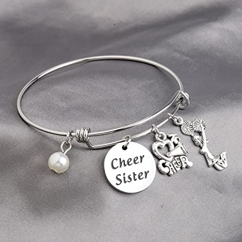 LQRI Cheer Charm Bracelet Cheer Sister Gift Girls Cheerleading Gift Follow Your Dreams Cheerleading Jewelry Cheerleader Sister Gift3