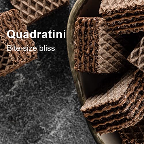 Image of Loacker Quadratini Double Choc Wafer Cookies LARGE - 30% Less Sugar - Premium Crispy Bite Size Cocoa Wafers - NON-GMO - LARGE Pack of 6