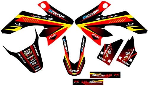 2004-2012 CRF 50 Surge Black Senge Graphics Complete Kit with Rider I.D. Compatible with Honda