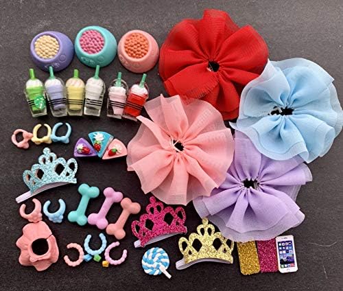 USALPS lps Rare Figures lps Short Hair Cat Collie Great Dane Dachshund Cocker Spaniel with lps Accessories lps Family Lot Kids Gift (lps Accessories 10pcs)