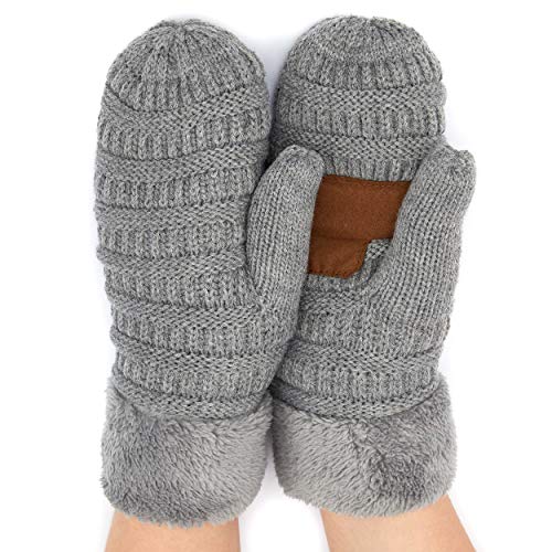 Guantes de invierno mujer C.C CG-36 en gris con forro polar