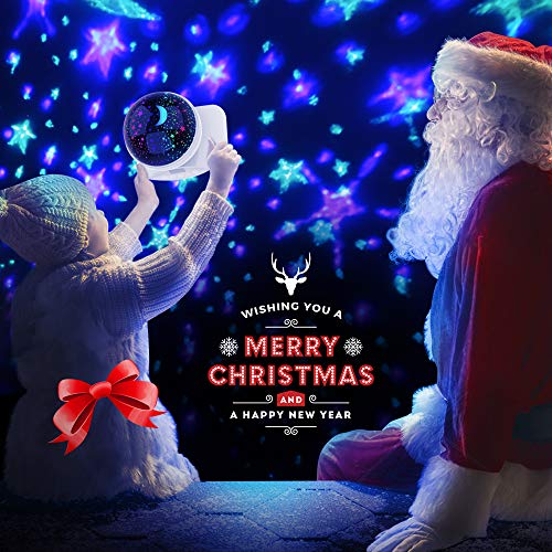 Star Projector Night Light For Kids - Baby Night Light Projector For Bedroom - With Timer Remote And Chargeable -Gift For Kids -White #TOP4