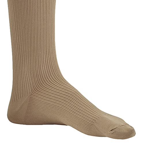 Ames Walker Aw Style 166 Men's Travel 15-20 Mmhg Moderate Compression Knee High Socks Khaki Large #TOP1