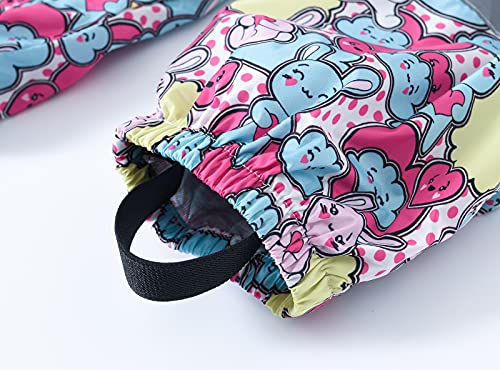 Kids Waterproof Rain Pants Toddler Boys Girls Lightweight Reusable Mud Dirty Proof Pants (Hot Pink-B, 2-3 Years)3