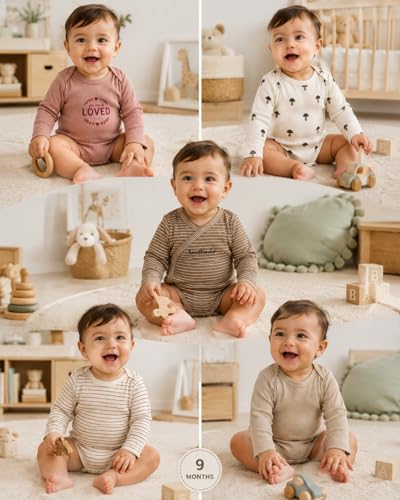 Image of TuddyBuddy 100% Cotton Multi Color Rompers /Bodysuits for Baby Boy & Baby Girl