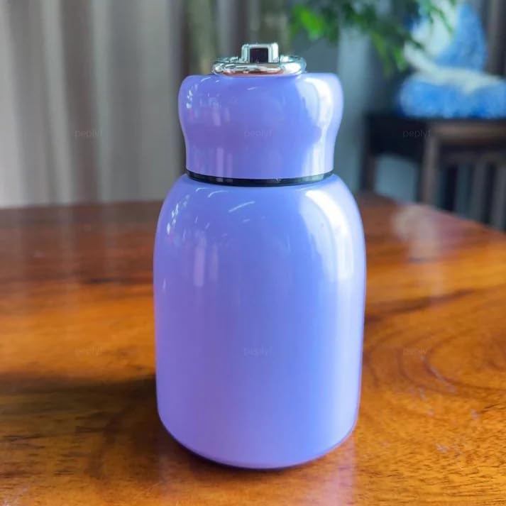 Image of Mini Stainless Steel Water Bottle 300ML | Leakproof Full Color Bottle for Kids & Adult | Portable Pani Holder | Small Travel Wide Mouth Container- Pack of 1