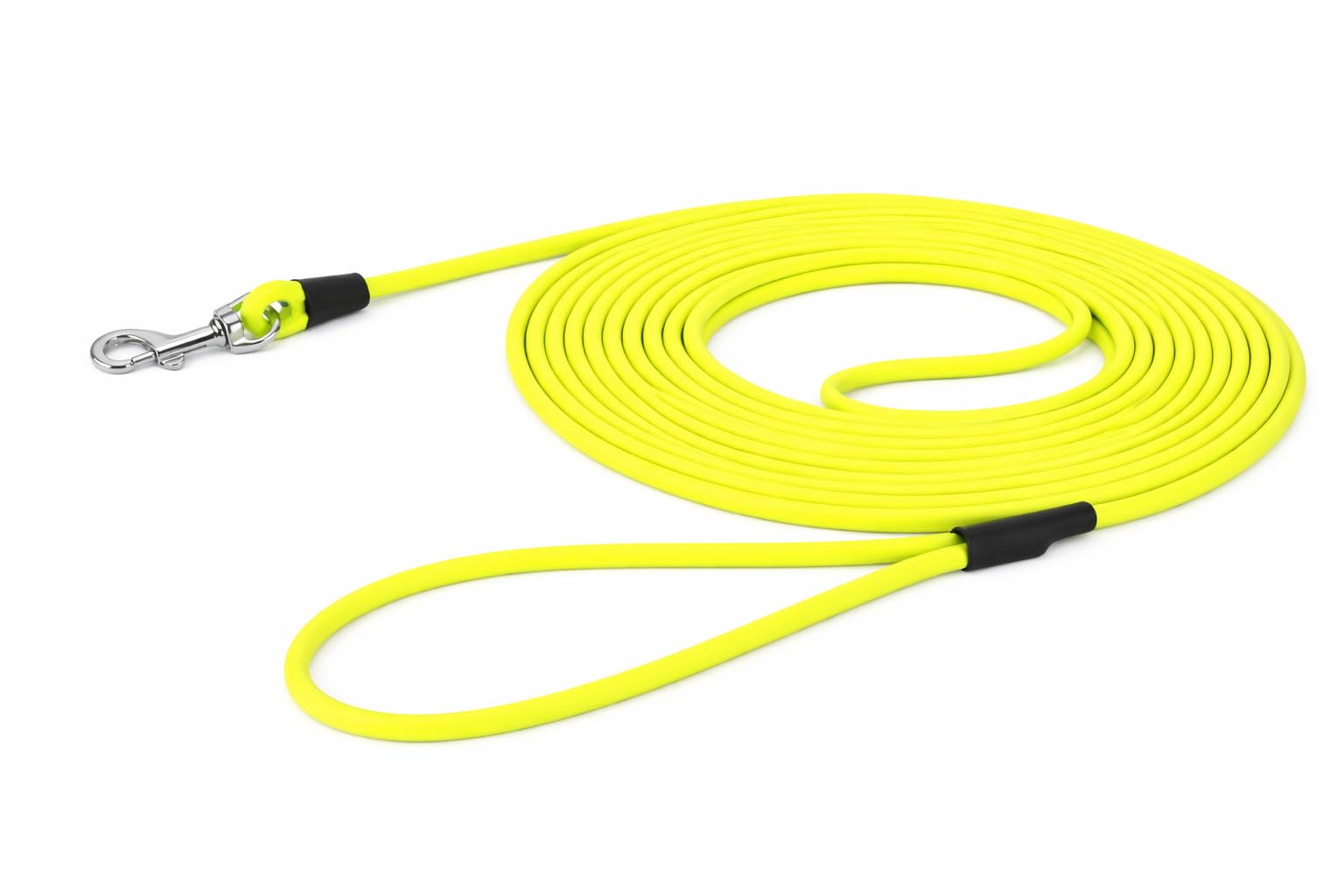 Dog Training and tracking leash Caspar Fluo yellow 10m 6mm