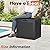 NBYSGO Outdoor Storage Box, Resin Deck Boxes Indoor and outdoor, Waterproof Storage Box Lockable Lid (Black, 35 Gallon)