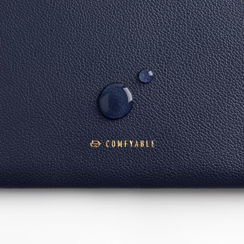 Image of Comfyable Leather Laptop Sleeve Compatible with MacBook Pro /Air, 16 /15 Inch Computer Sleeve, Mac Travel Case, Laptop Protective Pouch, Leather Laptop Cover M4 /M3 /M2 /M1 2024-2021, Blue