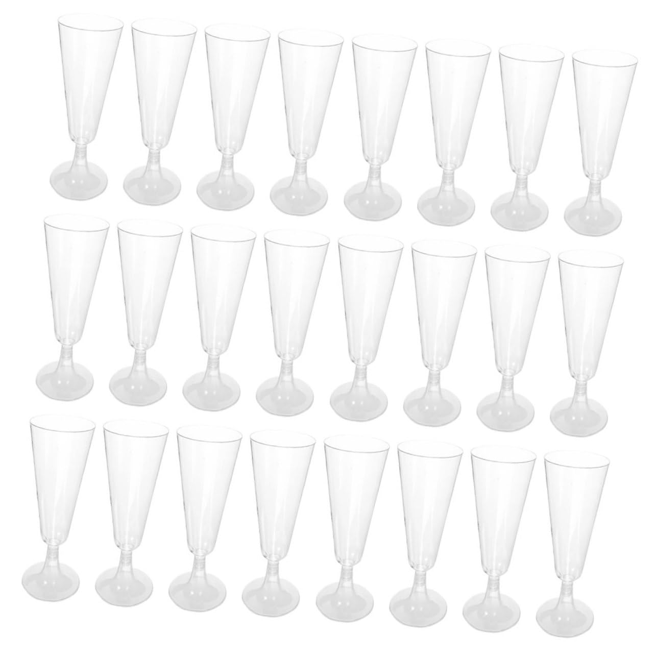 CIYODO 40Pcs Unbreakable Cocktail Goblets Transparent Drinking Flutes for Parties Weddings and Gatherings Capacity for Wine and