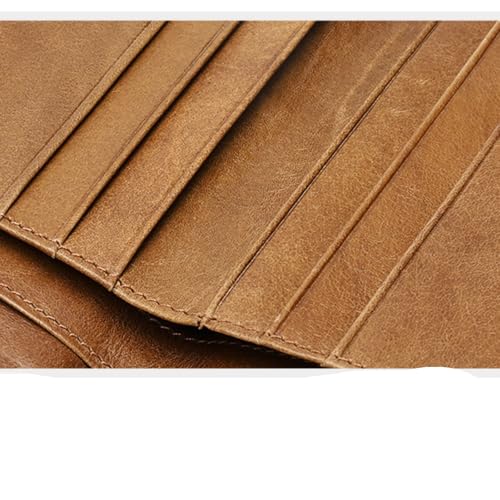 Men's Wallet Leather Retro Men's Business Wallet for Party，Travel(Brown)2