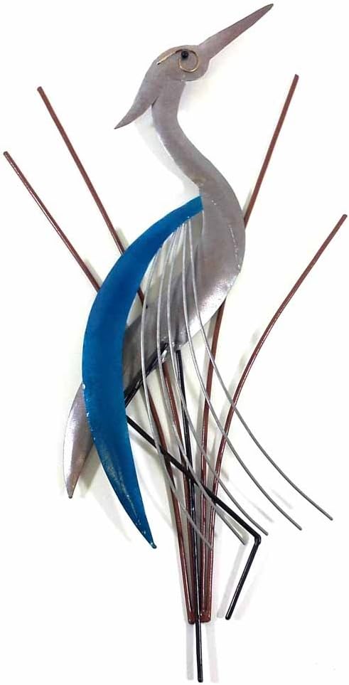 SK StyleBWA New Contemporary Metal Wall Art Sculpture – Abstract Bird/Heron Head Up