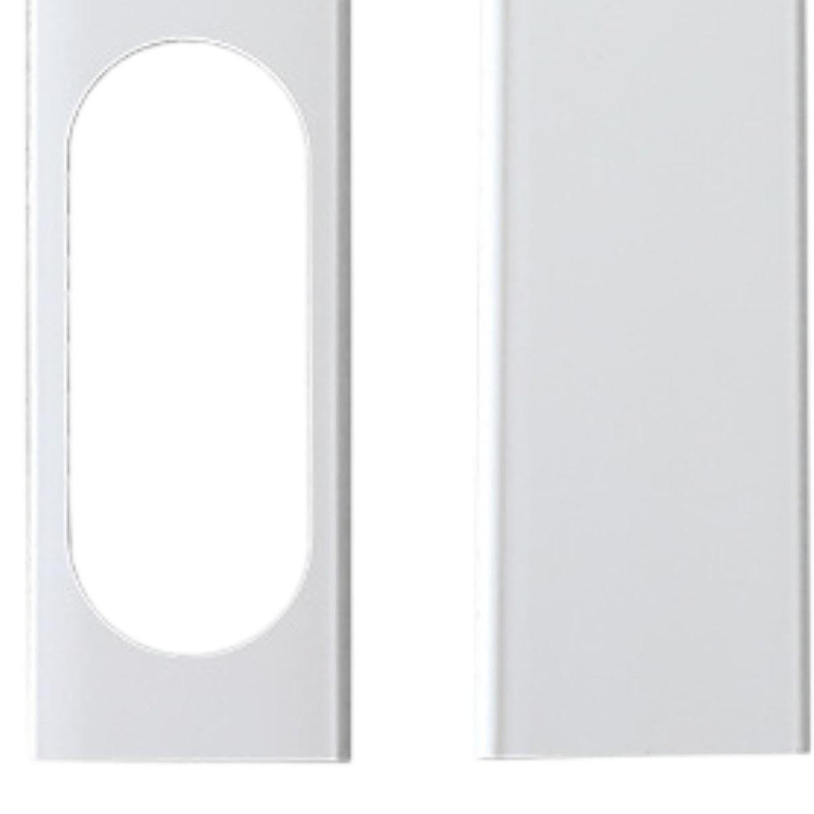 misppro 2 piastre sigillanti per finestre per condizionatore d'aria, attacco universale in PVC, per finestre scorrevoli, facile da installare, kit portatile di ventilazione CA