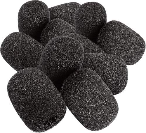 10 Pcs Parrott B350 Foam Replacement for BlueParrott B450 B550 C400 S450 B250 B350 Headset Windscreen Mic Cover Windscreens and Pop Filters,Accessories(Black)