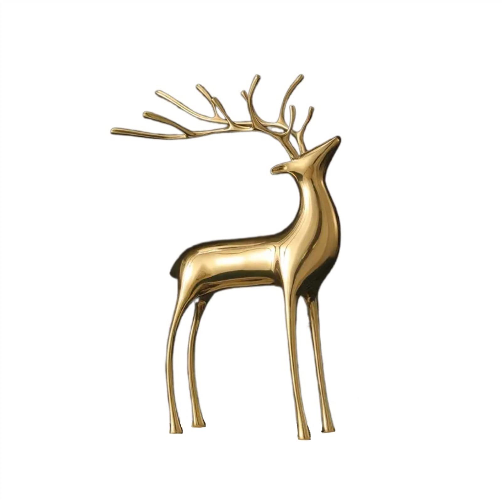 BHGFYXBS Table Decorations Animal Statue Ornaments Sika Deer Copper Decorative Crafts Ornament Living Room Bedroom Study Office Desktop Decor Desktop Ornament,White-M