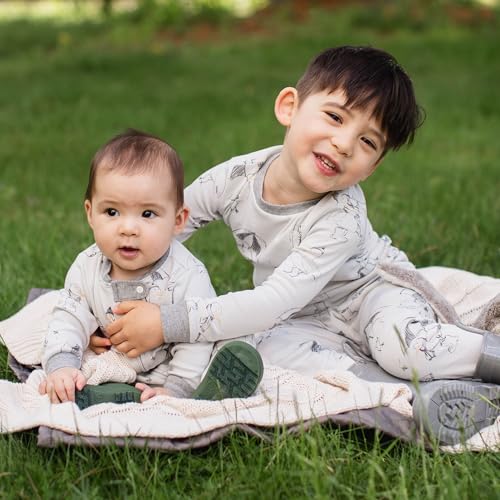 Image of Burt's Bees Baby unisex-baby Sleep & Play, Organic One-piece Romper-jumpsuit Pj, Zip Front Footed Pajama