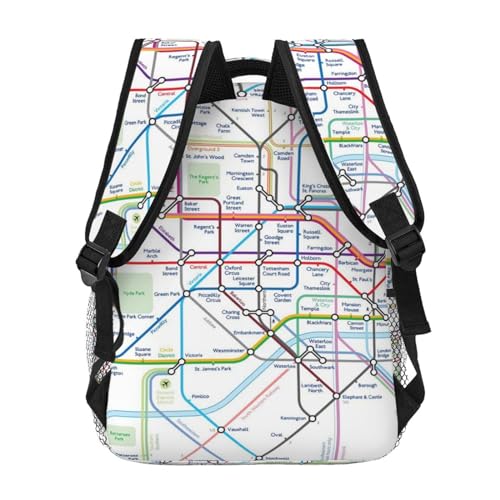MENRIAOV London Tube Map Double Shoulder Bag Backpack Adjustable Shoulder Large Capacity Travel Outdoor Laptop Backpack4