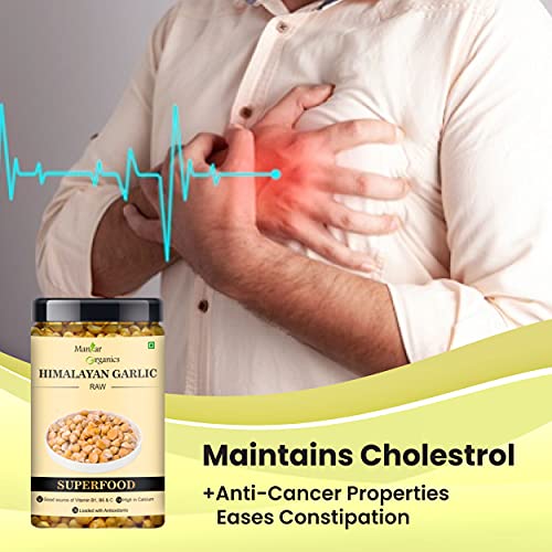 Image of ManHar Organics Kashmiri Garlic (Lehsun) 1200 grams, A Taste Of Himalayan Tradition, Premium Himalayan Single Clove Garlic For Strong Immunity & Diabetes (Pack of 3, 400gm each)