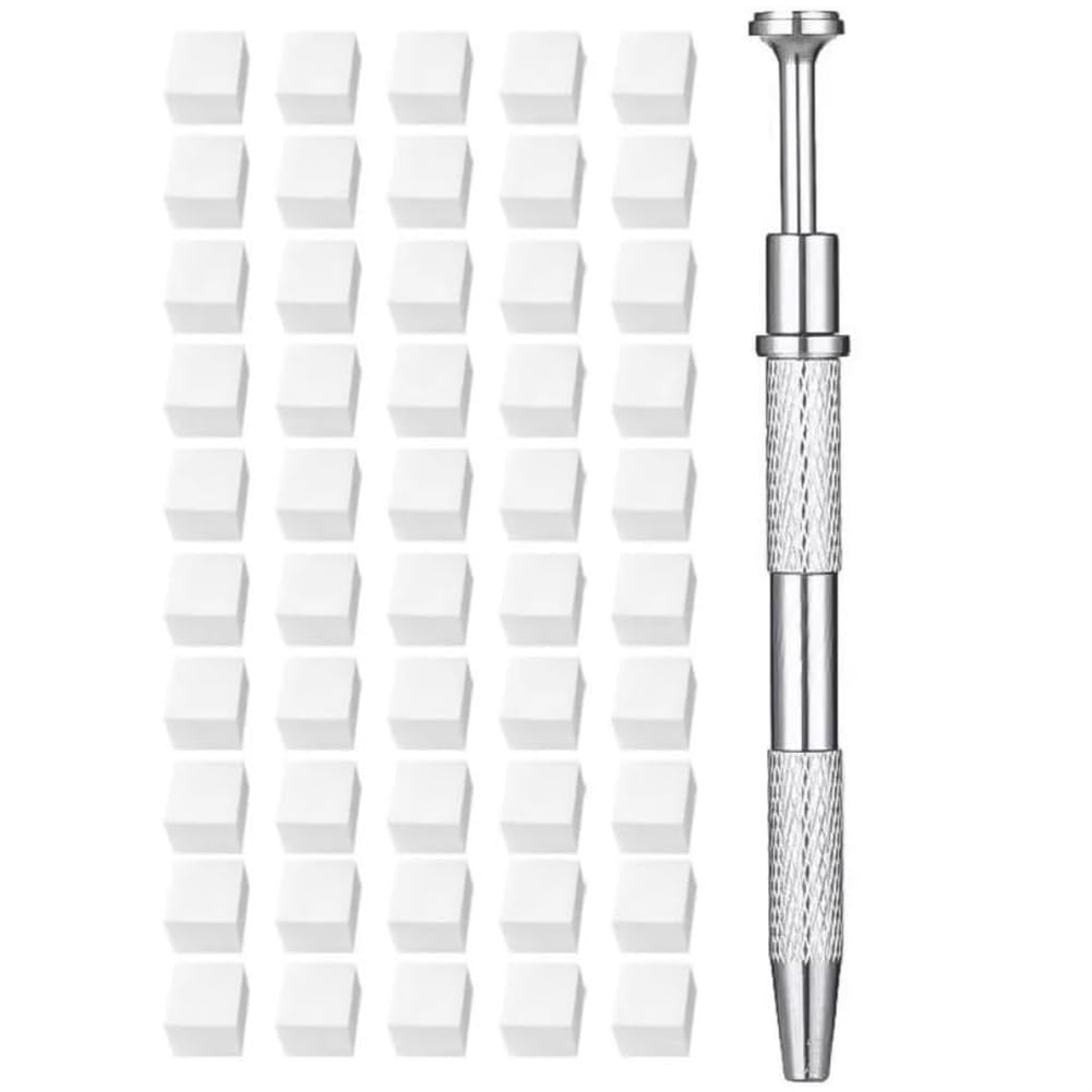 NIZEAMI Metal Handle 50 Fine Detail Sponge Set- Realistic Aging Effects for Scale Models, Tanks, Miniature Weathering