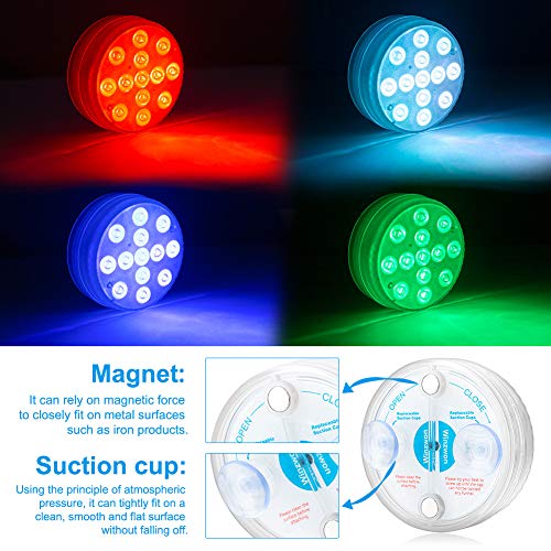 image for sanyi Submersible LED Lights, Pool Lights with Remote Control, 16 Colo