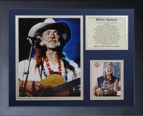 Legends Never Die Willie Nelson Collage Photo Frame, 11' x 14'
