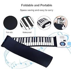JTYX 61Key / 88Key Hand Roll Piano Portable Piano Électronique Clavier Épaississement Clé Professionnel Adulte Débutant Pratique Musicale Pliant Soft Keyboard Roll Up Piano - Les Beatles, Paul McCartney, John Lennon, RIngo Starr, George Harrison JTYX 61Key / 88Key Hand Roll Piano Portable Piano Électronique Clavier Épaississement Clé Professionnel Adulte Débutant Pratique Musicale Pliant Soft Keyboard Roll Up Piano – Image 2