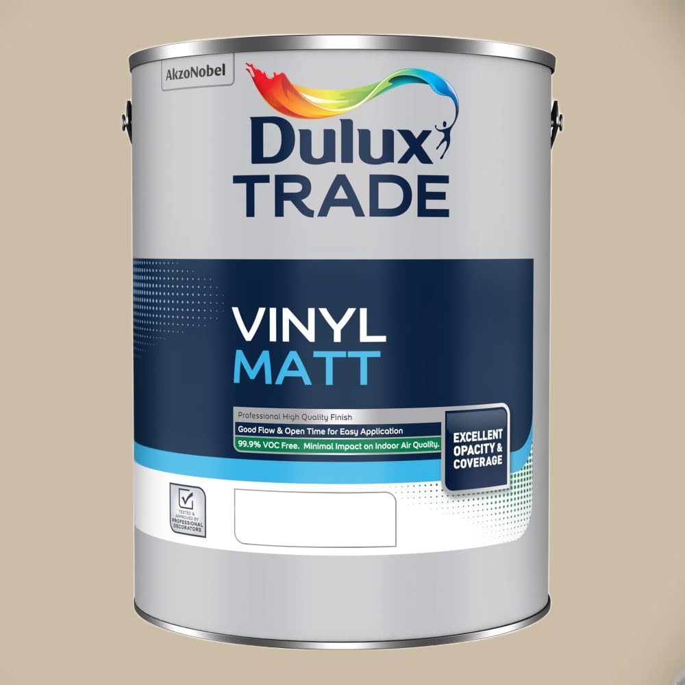 Dulux Trade Vinyl Matt 5L Cream Interior Wall Paint