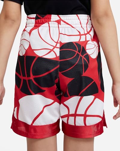 Nike Big Kids' Dri-FIT Elite Printed Basketball Shorts (Large, University Red/Black/White)2