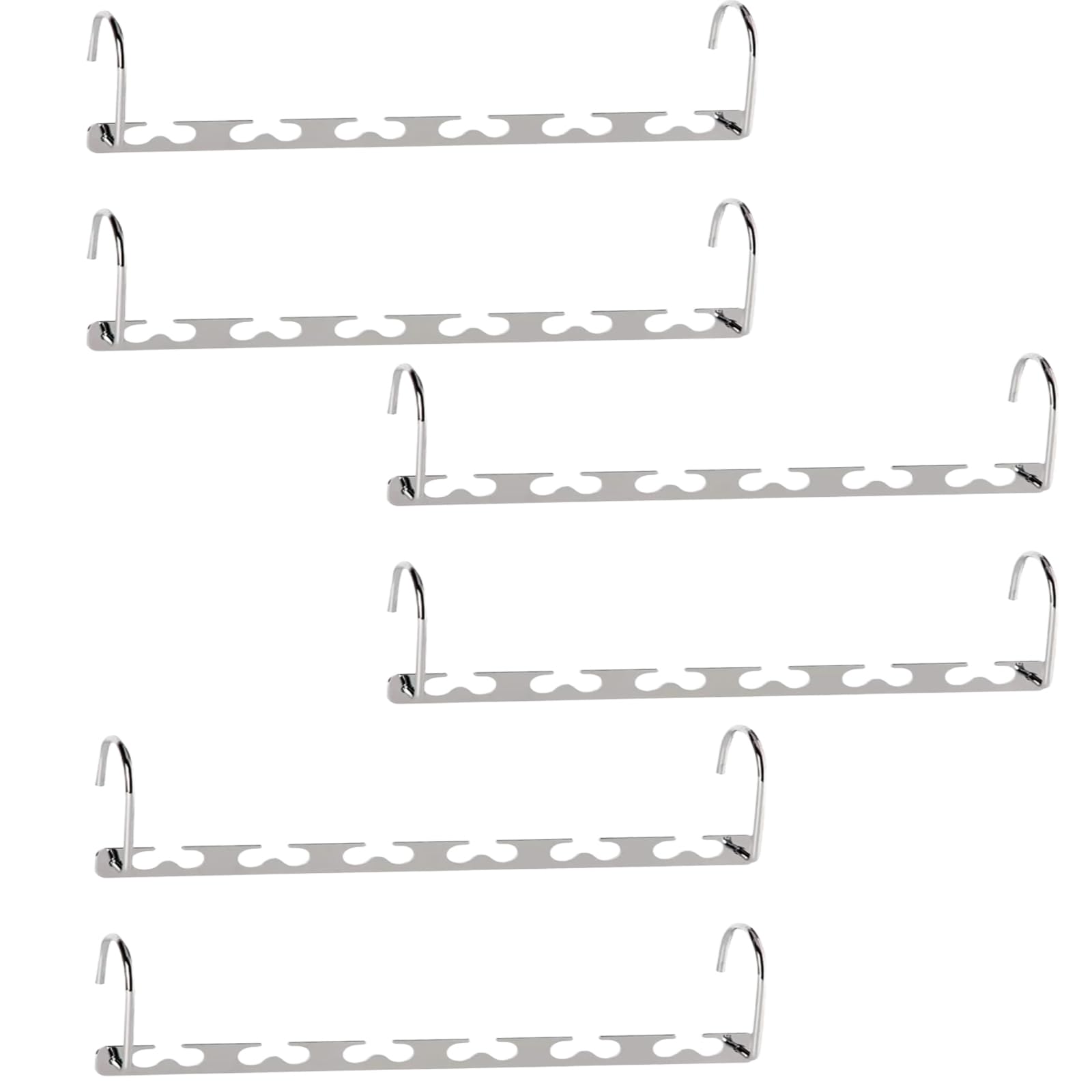 Ntek Silver Space Saving Hangers | Wardrobe Space Saver | Cascading Closet Organizer | Stainless Steel Hanger Space Saver Multi Hanger For Wardrobe Clothes Organizer In Bedroom, Shirts, Coats