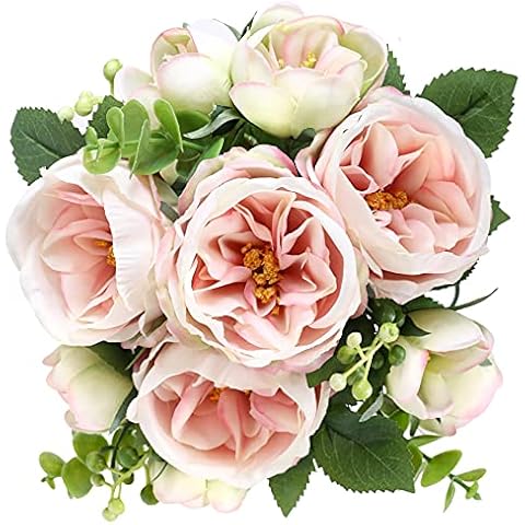 Tifuly Peonía Artificial con Bayas eucalipto Cover