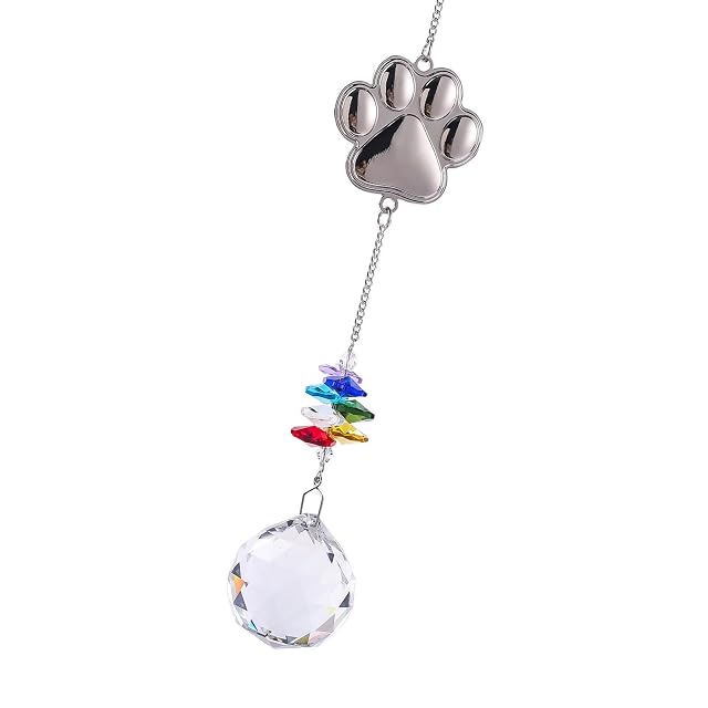 Foto 7 de 8 de Atrapasueños conmemorativos para colgar en la ventana, diseño de patas de perro y gatos