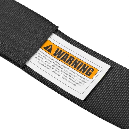 Wuidail 4 Point Harness Seat Belt with 2\'\' Ultra Soft Heavy Duty Shoulder Pads with Iron Latch for Go Kart UTV & ATV (Black-New)