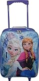 Ruz Disney Frozen 15'' Collapsible Wheeled Pilot Case - Rolling Luggage Carry-On Elsa Princess