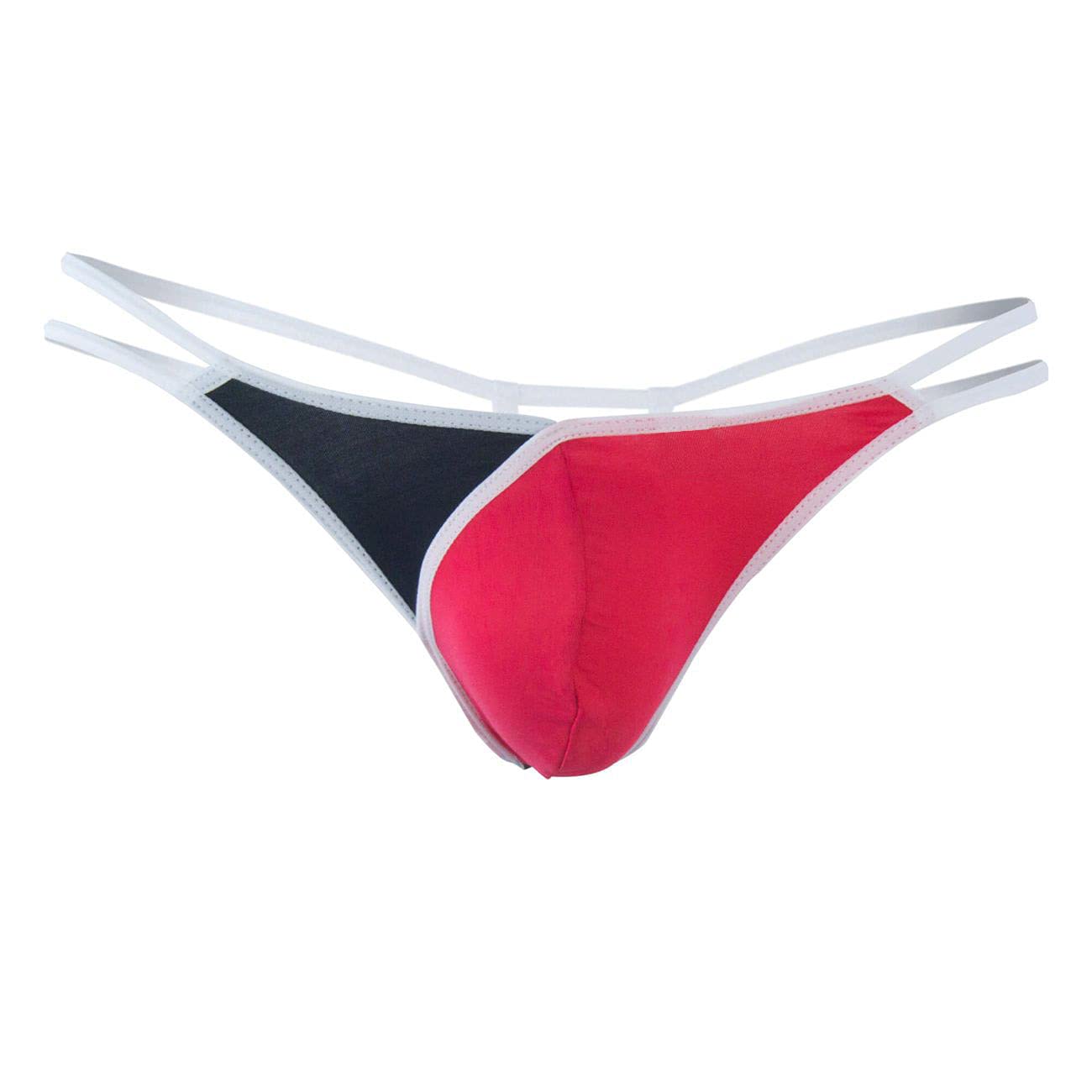Men's Mesh Men's Unique Stylish, Comfort and Colorful Thong for Men's Thongs Red-image-19