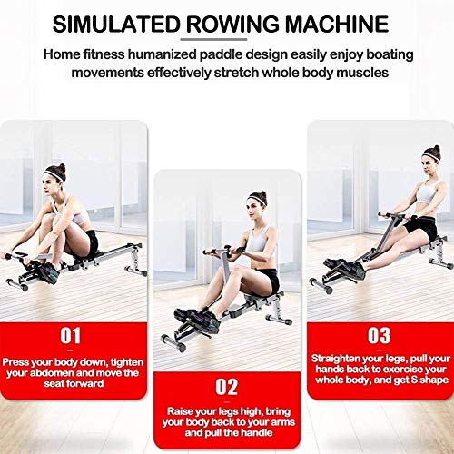 Image of Fitness Equipment Rowing Machine,Multifunctional Silent Hydraulic Rowing Machine,Indoor Slimming Rowing Machine,Fitness Equipment,LCD Display