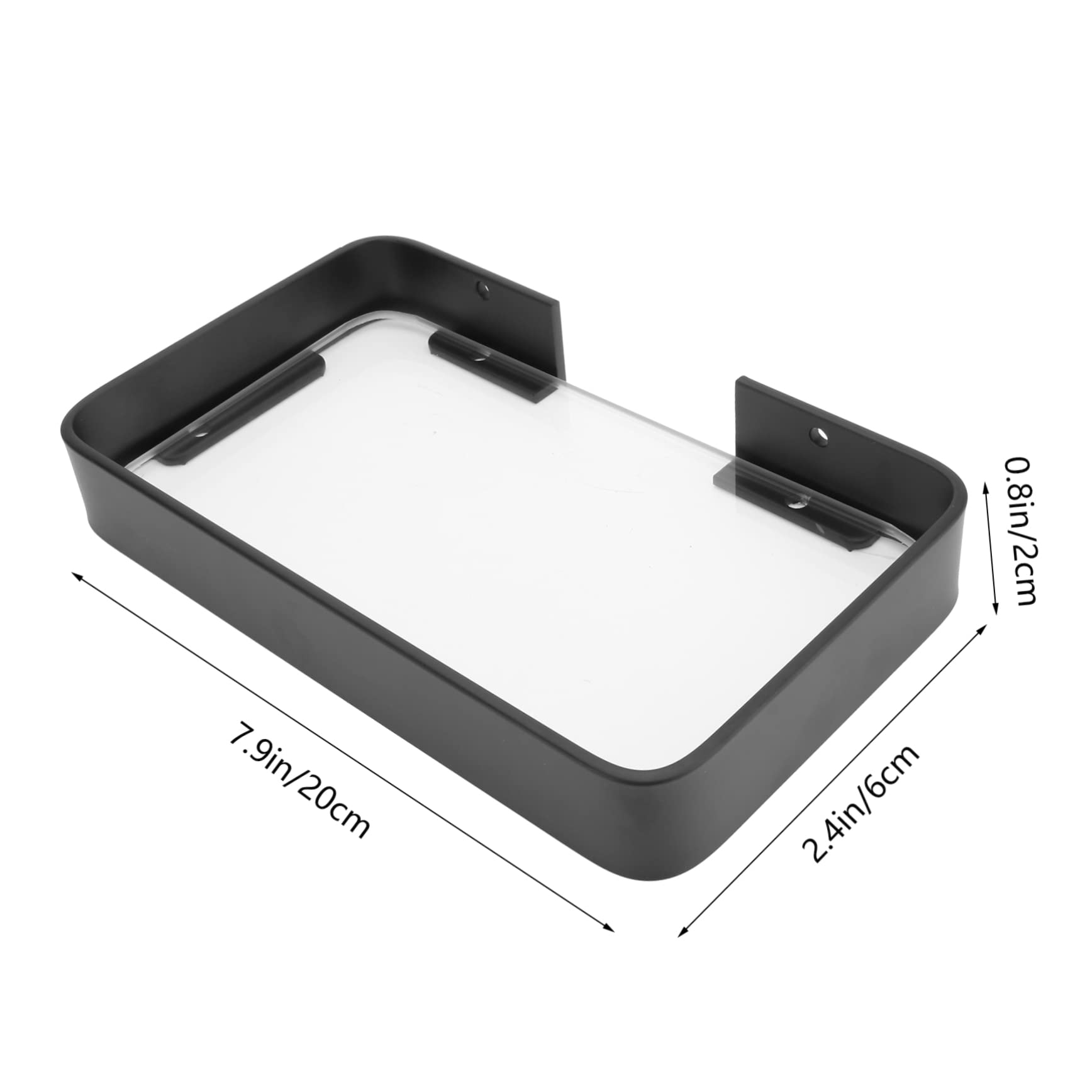 HOLIDYOYO Bathroom Glass Shelf Bracket Elegant Floating Storage Rack for Shampoo and Cosmetics Wall Mounted Organizer for and Kitchens Drill Installation