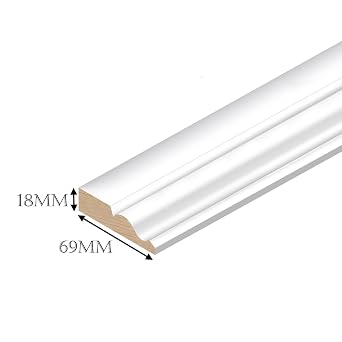 Ogee Architrave White Primed Pine Door Mouldings Moulds (10, 100cm)