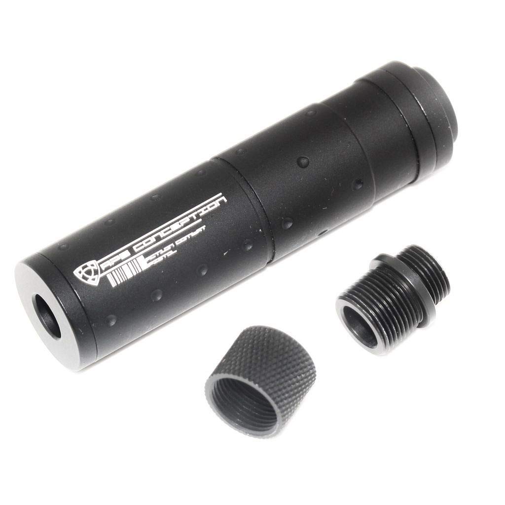 Airsoft Softair APS Silencer with Adapter Schalldämpfer mit Adapter -14mm CCW -12mm CCW für ACP601 606 Black Hornet Tokyo Marui G17 Pistole